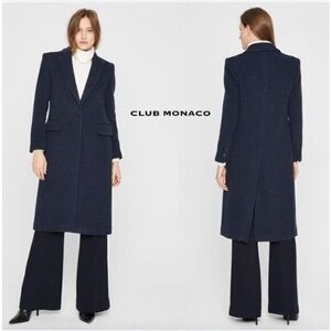 Club Monaco Navy Long Coat